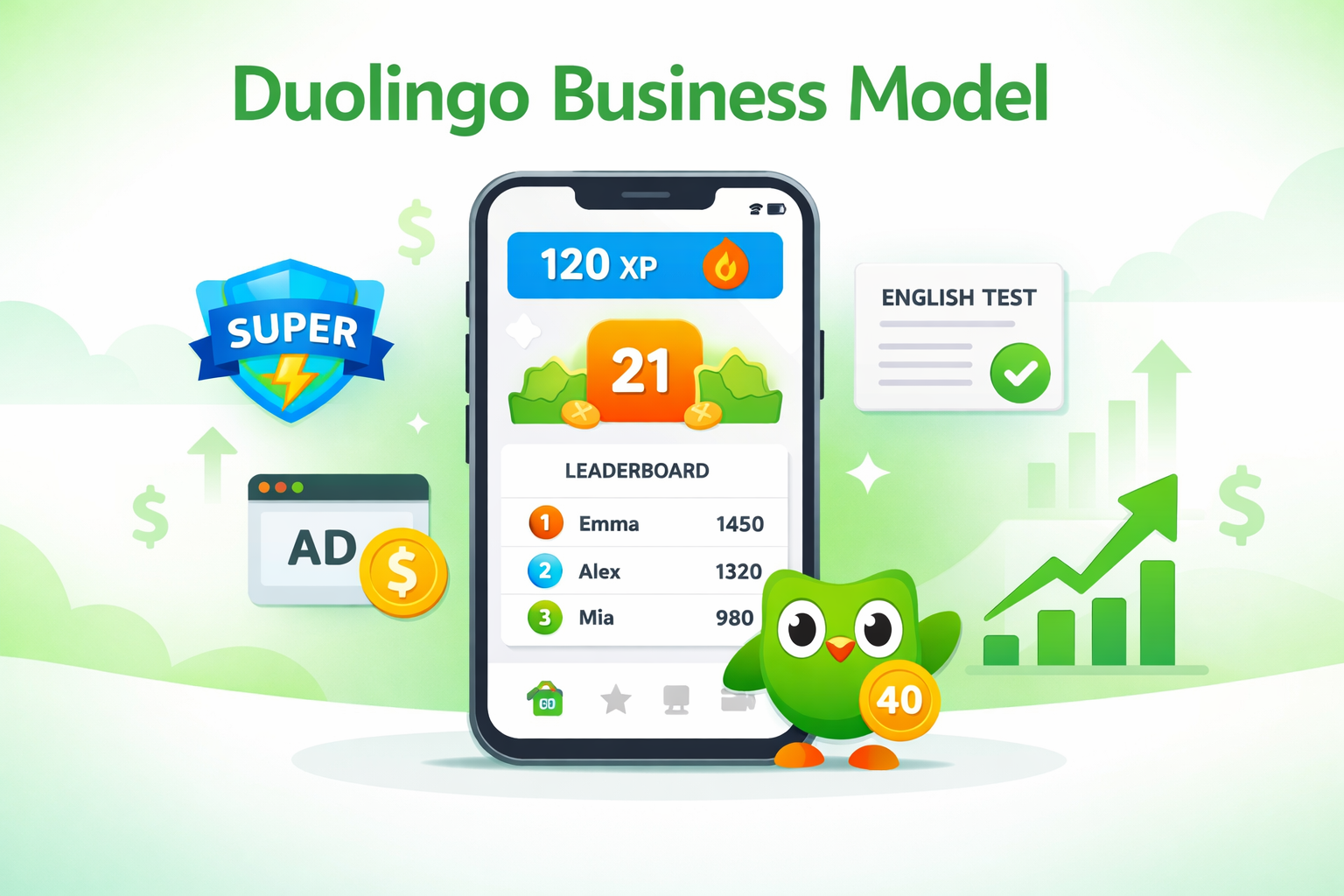 Duolingo Business Model How a Free Language App Became a Billion-Dollar Company