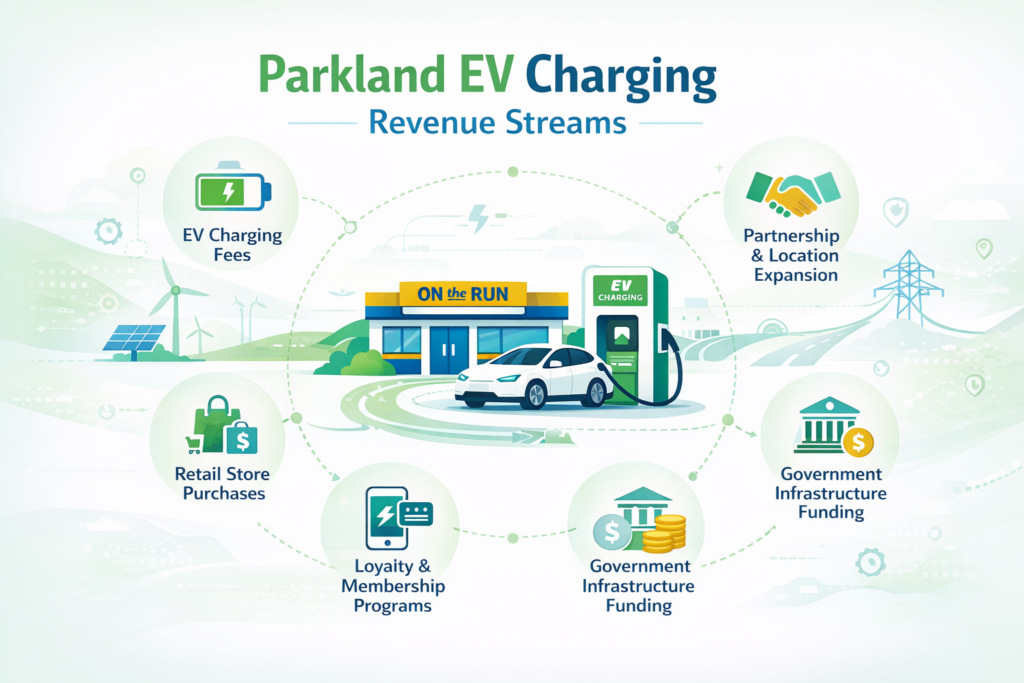 Revenue Streams in Parkland's EV Charging Model